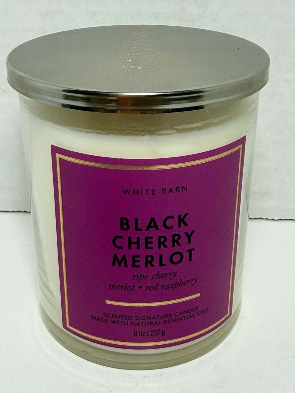 White Barn Black Cherry Merlot Single Wick Scented Candle 8 oz